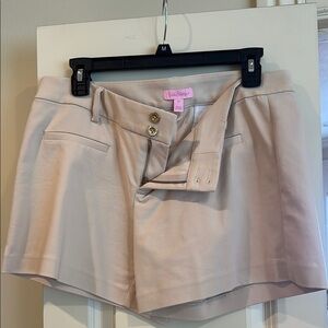 Lilly Pulitzer Tan High-Waist Tailored Shorts